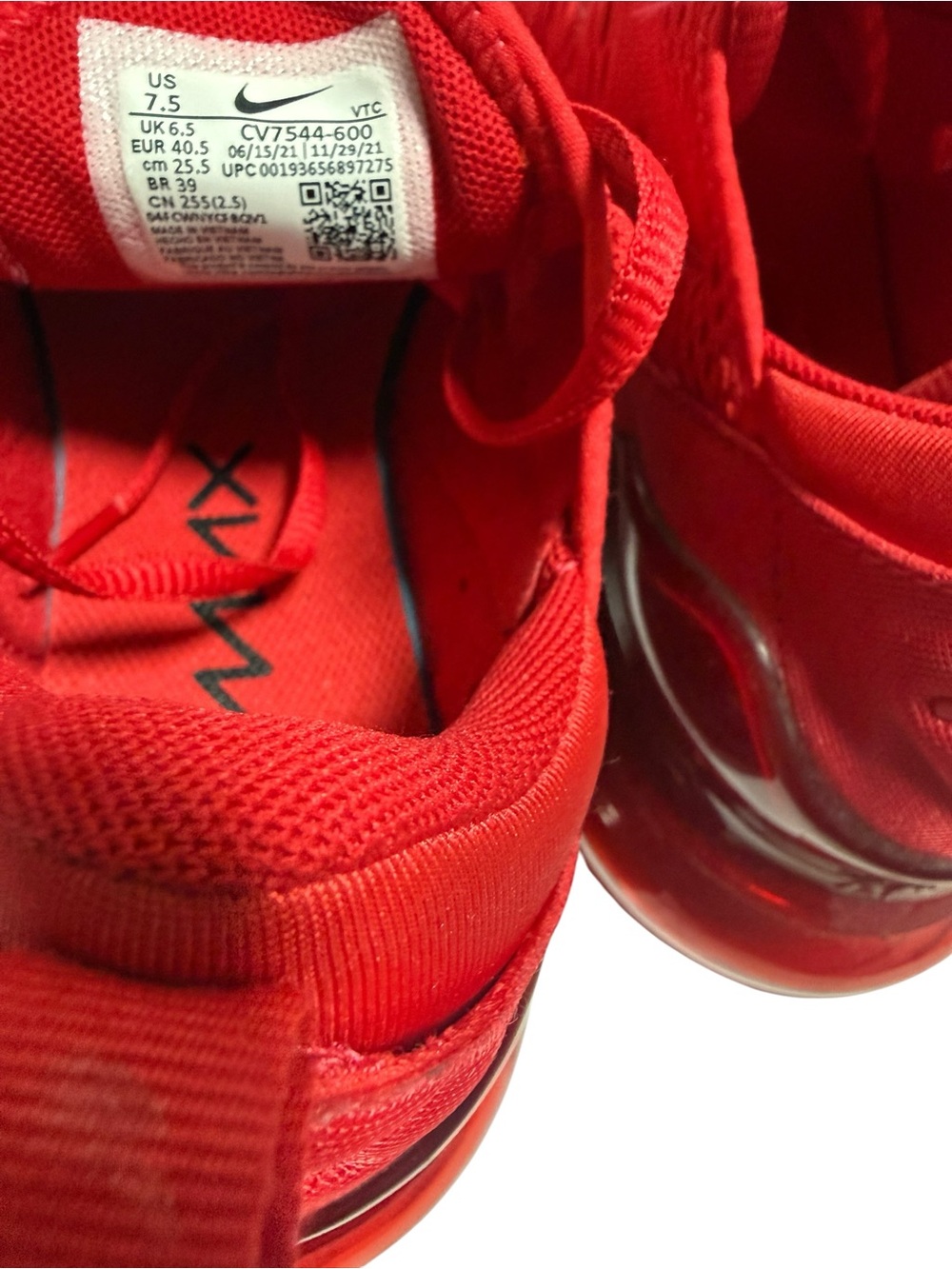 Nike Air Max 270 'University Red' Men's
CV7544-600 Size 7.5 - Picture 7 of 8